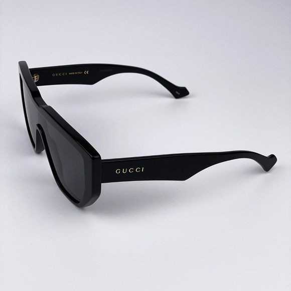 Gucci LOGO GG0997S 002 BRAND NEW Sunglasses Black Gray Shield Unisex - Picture 5 of 12